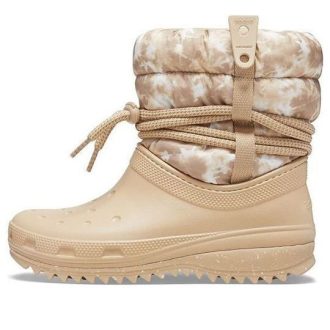 Crocs (WMNS) Classic Neo Puff Luxe Boots “Beige Wit” 207312-2E9