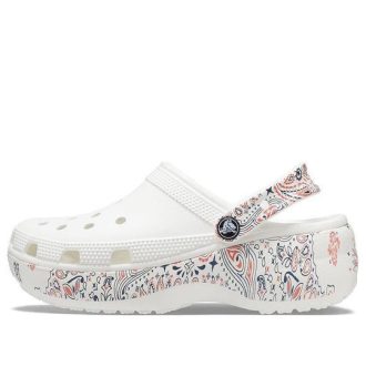 Crocs (WMNS) Classic Platform Americana Paisley Clogs “Wit” 207337-94S