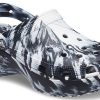 Crocs (WMNS) Classic Platform Marbled Clog “Zwart Wit” 207176-066