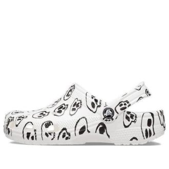 Crocs (WMNS) Classic Skull Print Clogs “Wit Zwart” 208993-103