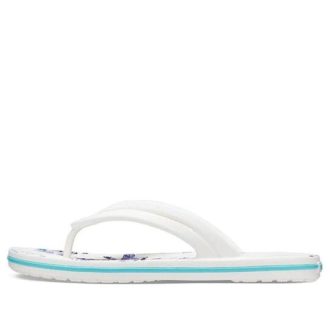 Crocs (WMNS) Crocband Flowers slippers wit 206101-1C8