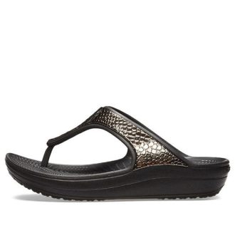 Crocs (WMNS) Dikke Zool Zwarte Koperen Slippers 205604-0FG