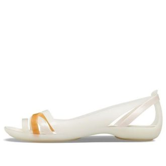 Crocs (WMNS) II Flat White Orange Sandalen 204912-12U