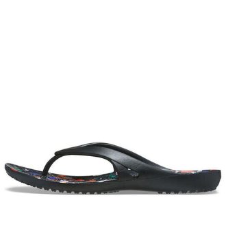 Crocs (WMNS) Kadee 2 Printed Flip Minimalistic Casual Flip-Flops Zwart 206866-001