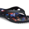 Crocs (WMNS) Kadee 2 Printed Flip Minimalistic Casual Flip-Flops Zwart 206866-001