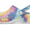 Crocs (WMNS) Klassieke klomp wolken Tie Dye print lichtgewicht comfortabele sportsandalen roze blauw 207151-94S