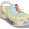 Crocs (WMNS) Klassieke klomp wolken Tie Dye print lichtgewicht comfortabele sportsandalen roze blauw 207151-94S