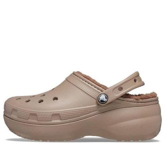 Crocs (WMNS) Klassieke platform gevoerde klompen “Mushroom” 207938-195