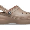 Crocs (WMNS) Klassieke platform gevoerde klompen “Mushroom” 207938-195