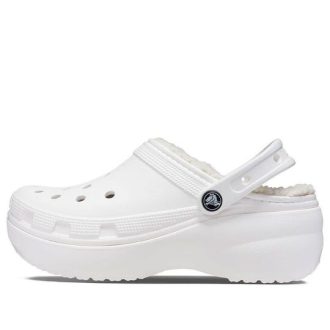 Crocs (WMNS) Klassieke platform gevoerde klompen “Wit” 207938-100