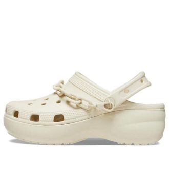 Crocs (WMNS) Klassieke platformklompen met ketting “Bone” 209022-2Y2