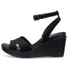 Crocs (WMNS) Leigh II Cross Strap Ankle Wedge Sandalen “Zwart” 204950-060