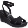 Crocs (WMNS) Leigh II Cross Strap Ankle Wedge Sandalen “Zwart” 204950-060
