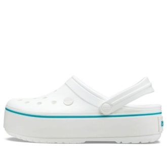 Crocs (WMNS) Lichtgewicht, comfortabele outdoor strandschoenen in wit en blauw “White Blue” 205434-1E0