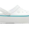 Crocs (WMNS) Lichtgewicht, comfortabele outdoor strandschoenen in wit en blauw “White Blue” 205434-1E0