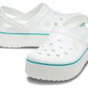 Crocs (WMNS) Lichtgewicht, comfortabele outdoor strandschoenen in wit en blauw “White Blue” 205434-1E0