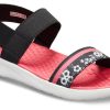 Crocs (WMNS) LiteRide Pattern Outdoor Open Toe Zwart Rood Sandalen “Zwart Rood” 205868-066