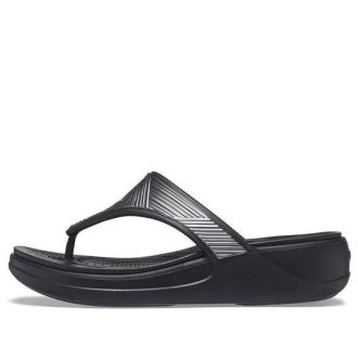 Crocs (WMNS) Monterey Metallic Stijlvolle Zwarte Pantoffels 206850-001