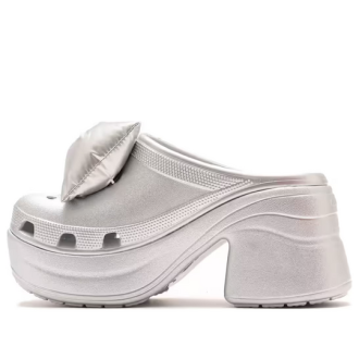 Crocs (WMNS) Siren Metallic Bow Clogs “Zilver” 210050-0P1