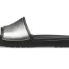 Crocs (WMNS) Sloane Shine Low Slide Flat Casual Zwart Zilver Slippers “Zwart Zilver” 206921-001