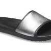 Crocs (WMNS) Sloane Shine Low Slide Flat Casual Zwart Zilver Slippers “Zwart Zilver” 206921-001