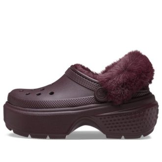 Crocs (WMNS) Stomp gevoerde klompen “Dark Cherry” 208546-6WD