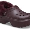 Crocs (WMNS) Stomp gevoerde klompen “Dark Cherry” 208546-6WD