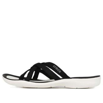 Crocs (WMNS) strand- en zwembadglijbanen, slippers “Zwart Wit” 205479-066