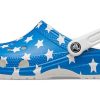 Crocs (WMNS) USA Patroonprint Lichtgewicht Comfortabele Sandalen Blauw Rood 205974-94S