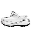 Crocs x MCM Mega Crush Clogs “Wit Zilver” MEXDAMM08WT