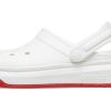 Crocsband Full Force Dikke Zool Sandalen Wit Rood Unisex 206122-100