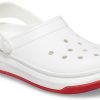 Crocsband Full Force Dikke Zool Sandalen Wit Rood Unisex 206122-100