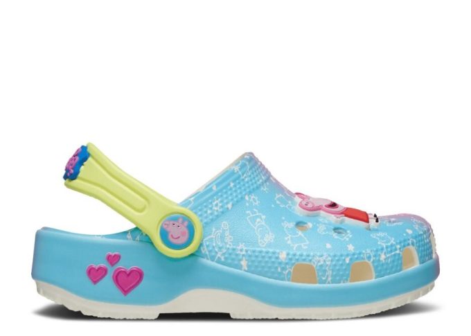 Peppa Pig x Classic Clog Peuter “Blauw Roze Gradiënt”